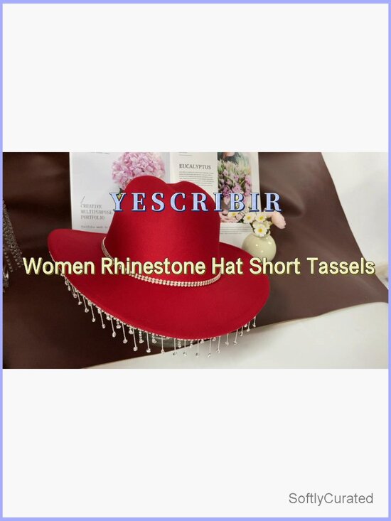 Rhinestone Cowboy Hat Wide Brim Glitter Western Party Hat Medium-Large main image 6